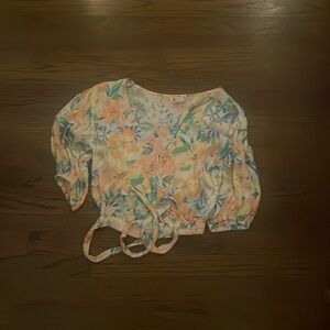 Billabong blouse, size small with flower pattern